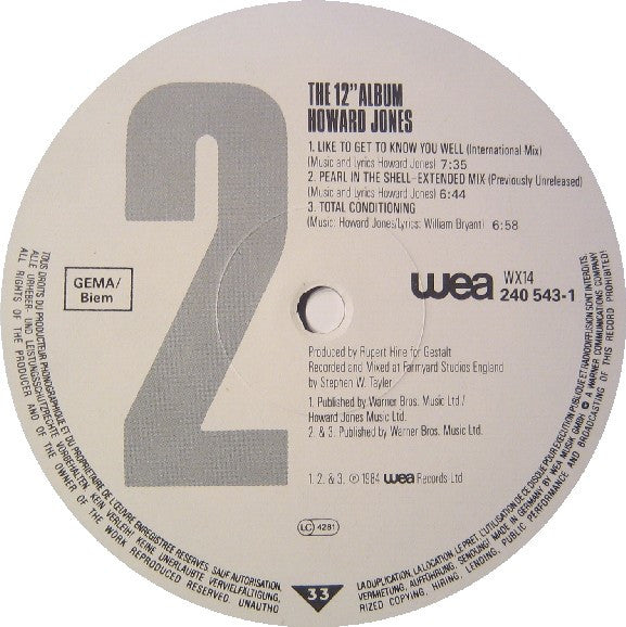 Howard Jones : The 12" Album (LP, Album)