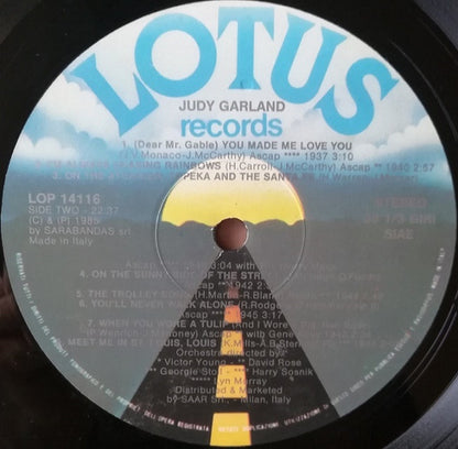 Judy Garland : The Best Of Judy Garland (Volume 1) (LP, Comp)