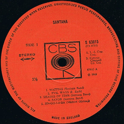 Santana : Santana (LP, Album)