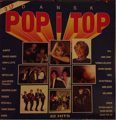 Various : Dansk Pop I Top (2xLP, Comp)