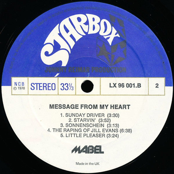 Mabel (2) : Message From My Heart (LP, Album)