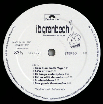 Ib Grønbech : Hvor Der Handles Der Spilles (LP, Album)