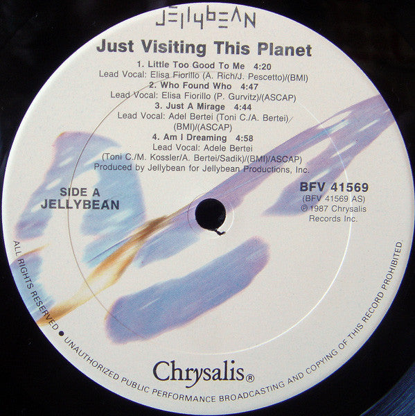 Jellybean* : Just Visiting This Planet (LP, Album, Art)