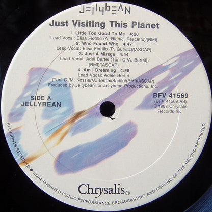 Jellybean* : Just Visiting This Planet (LP, Album, Art)
