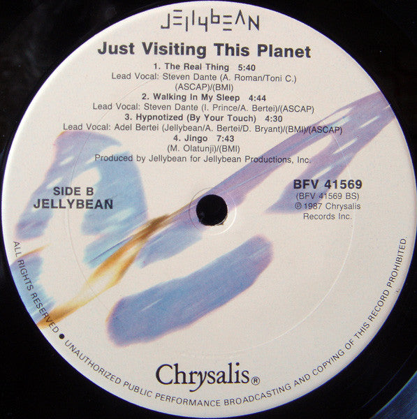 Jellybean* : Just Visiting This Planet (LP, Album, Art)