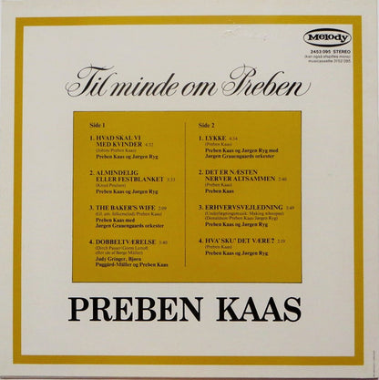 Preben Kaas : Til Minde Om Preben (LP, Comp)