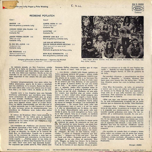 Redbone : Potlatch (LP, Album)