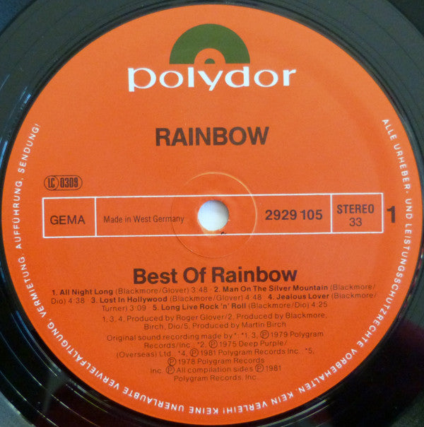 Rainbow : The Best Of Rainbow (2xLP, Comp)
