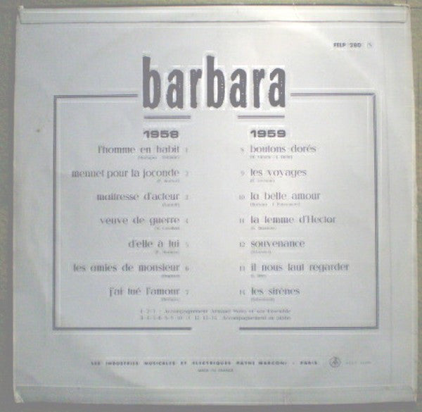Barbara (5) : Barbara (LP, Comp)