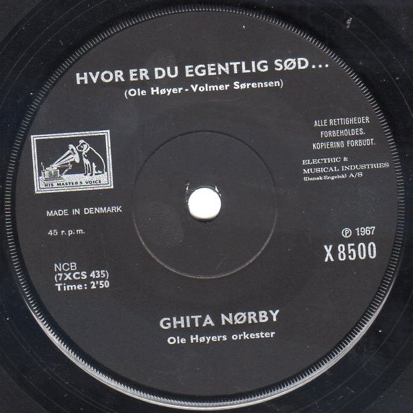 Ghita Nørby : Hvor Er Du Egentlig Sød... (7", Single, Sol)