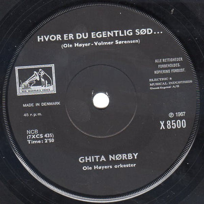 Ghita Nørby : Hvor Er Du Egentlig Sød... (7", Single, Sol)