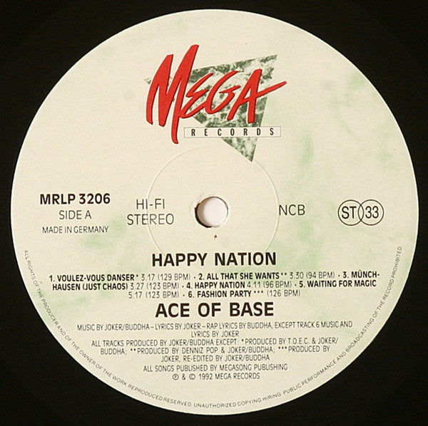 Ace Of Base : Happy Nation (LP, Album)