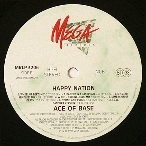 Ace Of Base : Happy Nation (LP, Album)