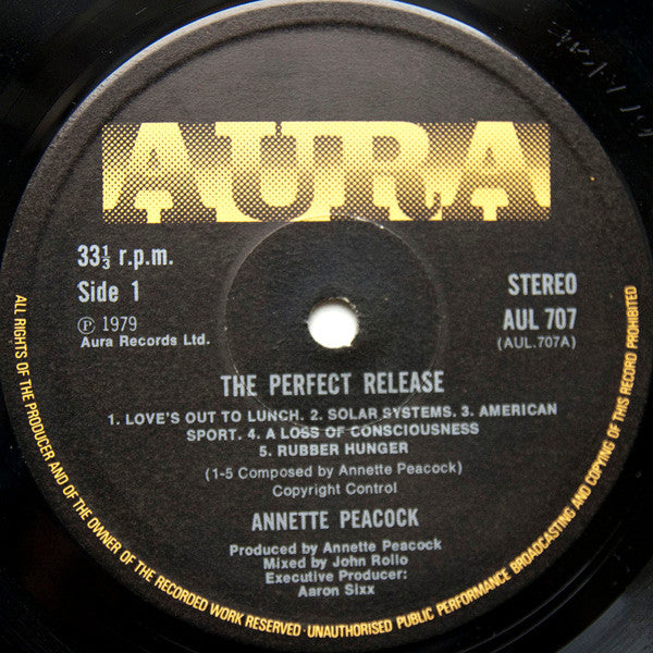 Annette Peacock : The Perfect Release (LP, Album)