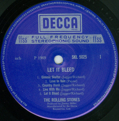 The Rolling Stones : Let It Bleed (LP, Album, RE)