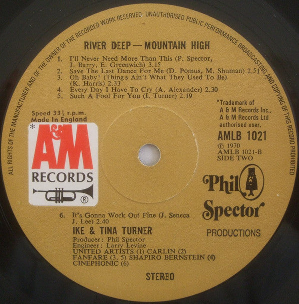 Ike & Tina Turner : River Deep ~ Mountain High (LP, Album, RE)