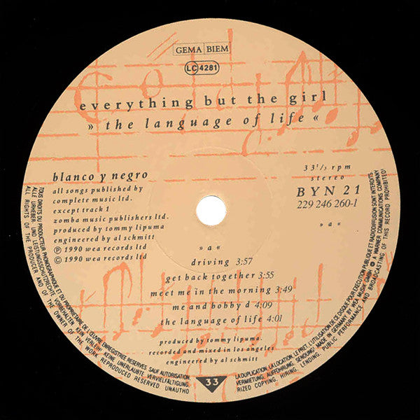 Everything But The Girl : The Language Of Life (LP, Album)