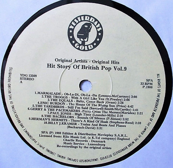 Various : The Hit Story Of British Pop Vol.9 (LP, Comp)