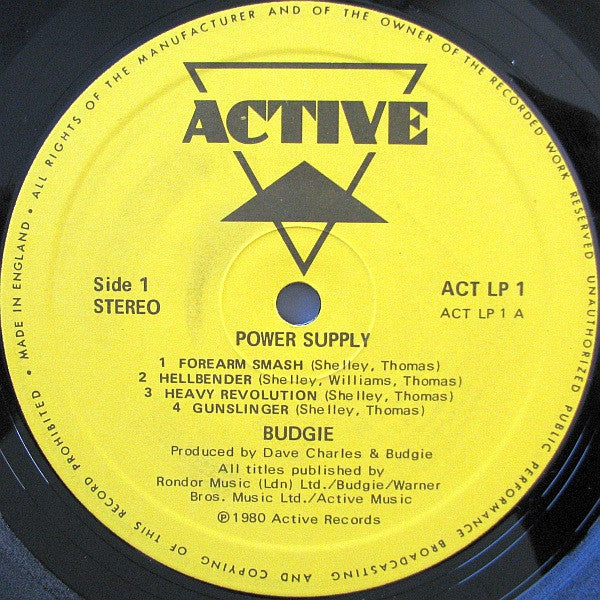 Budgie : Power Supply (LP, Album)