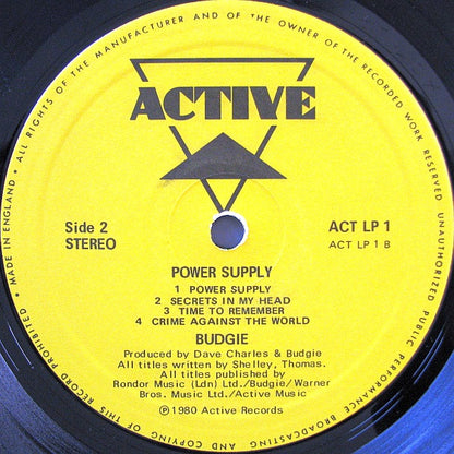 Budgie : Power Supply (LP, Album)