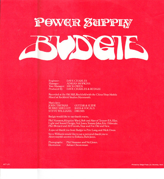 Budgie : Power Supply (LP, Album)