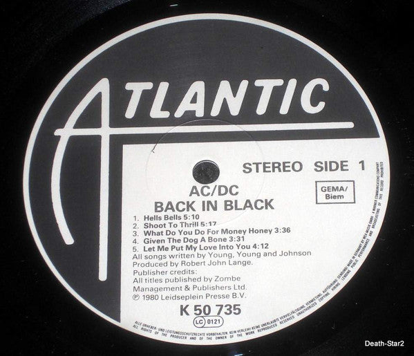 AC/DC : Back In Black (LP, Album, RE)
