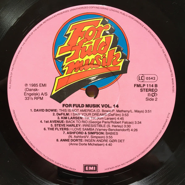 Various : For Fuld Musik 14 (LP, Comp)