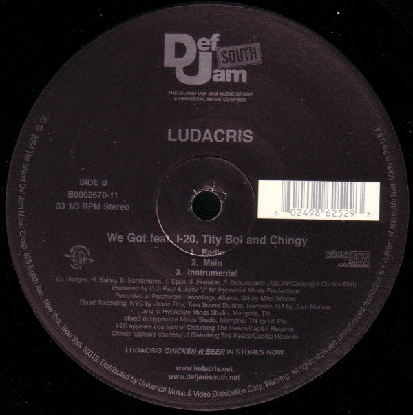 Ludacris : Diamond In The Back / We Got (12")