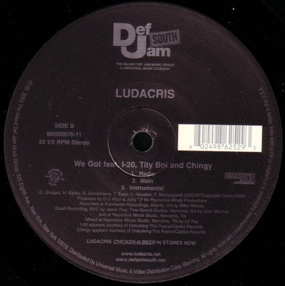 Ludacris : Diamond In The Back / We Got (12")