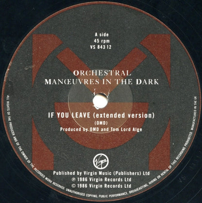Orchestral Manoeuvres In The Dark : If You Leave (12", Single)