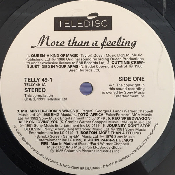 Various : More Than A Feeling (50 Sensational Hits) (3xLP, Comp)