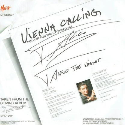 Falco : Vienna Calling (The Wait For The Extended Mix) (7")