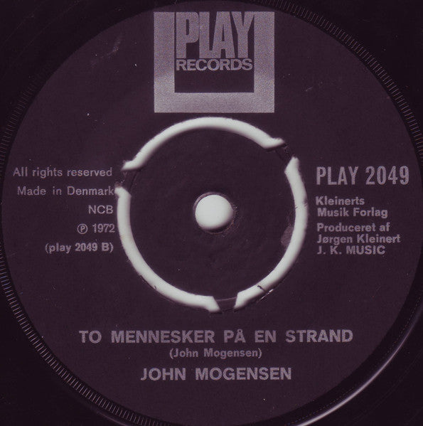 John Mogensen : Erik Oluf Andersen / To Mennesker På En Strand (7", Single, 3-p)