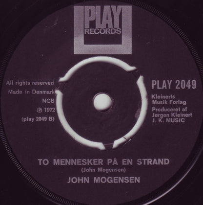John Mogensen : Erik Oluf Andersen / To Mennesker På En Strand (7", Single, 3-p)