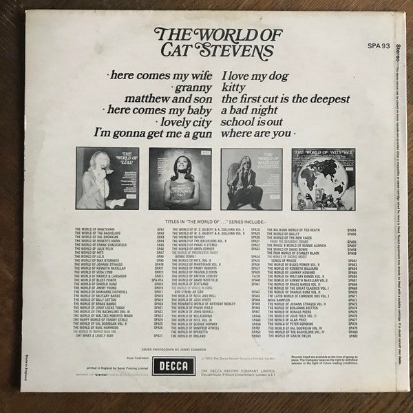 Cat Stevens : The World Of Cat Stevens (LP, Comp)