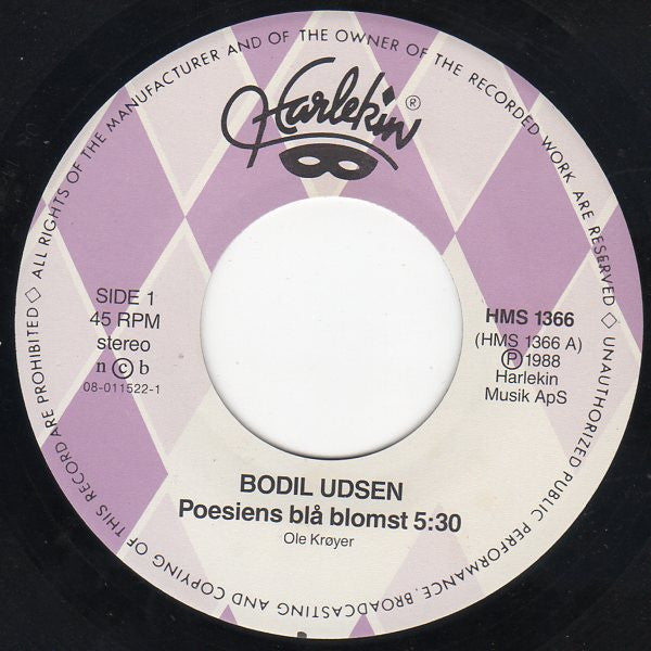 Bodil Udsen : Poesiens Blå Blomst / En Fynsk Historie (7")