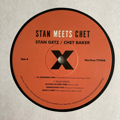 Stan Getz, Chet Baker : Stan Meets Chet (LP, Album, RE)
