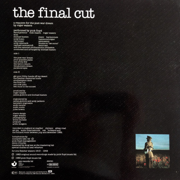 Pink Floyd : The Final Cut (LP, Album, Gat)