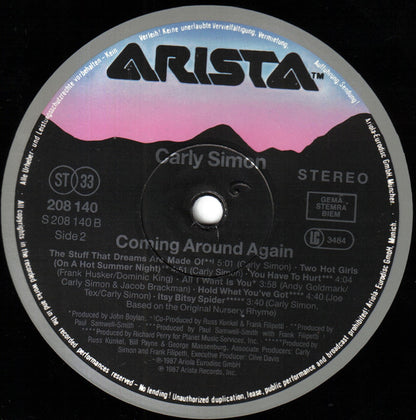Carly* : Coming Around Again (LP, Album)