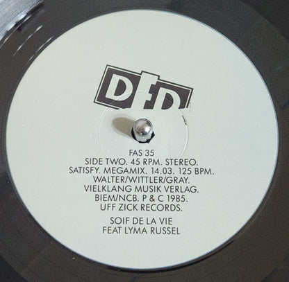 Soif De La Vie Feat. Lyma Russel : Satisfy (12")