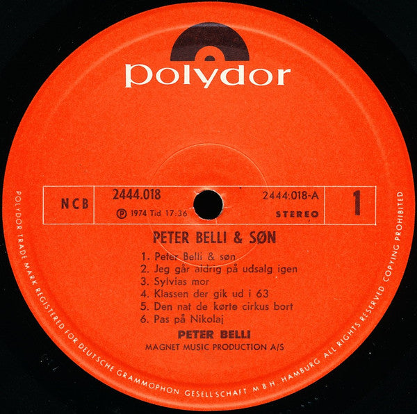Peter Belli : Peter Belli & Søn (LP, Album)
