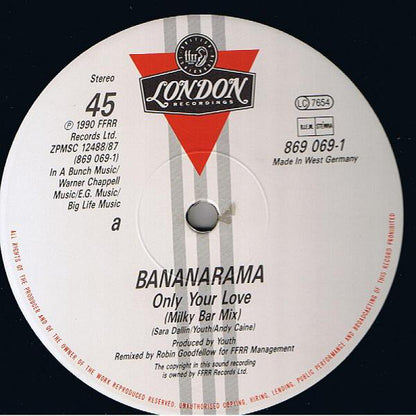 Bananarama : Only Your Love (12", Single)
