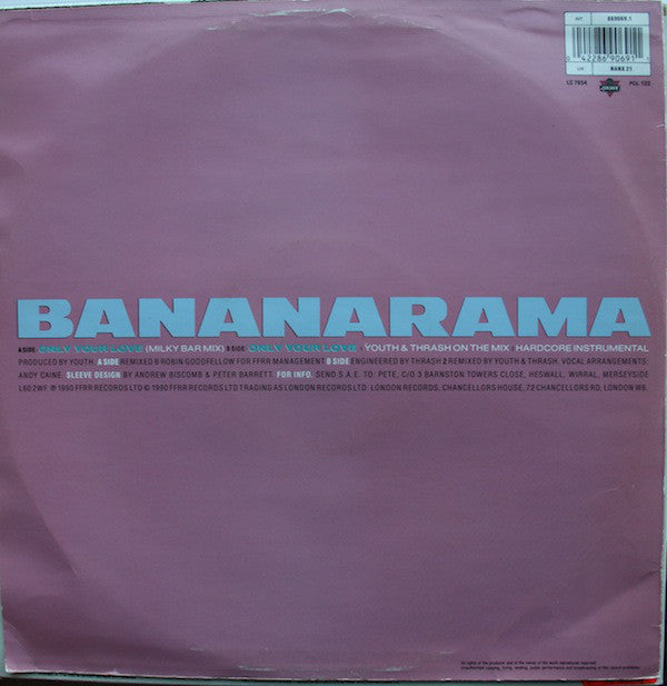 Bananarama : Only Your Love (12", Single)