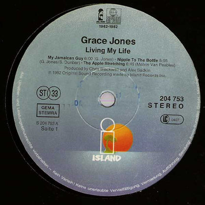 Grace Jones : Living My Life (LP, Album)