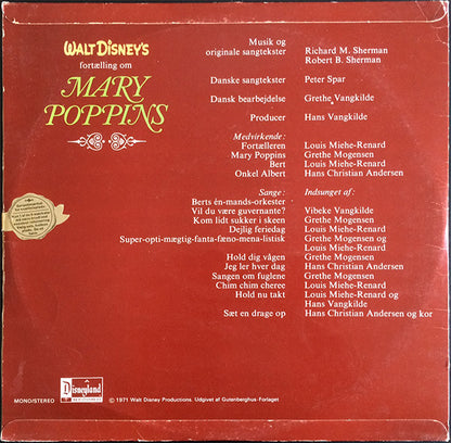 Various : Walt Disney's Mary Poppins (LP, Album, Mono)