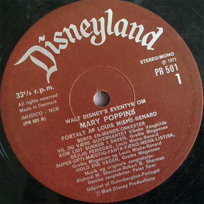 Various : Walt Disney's Mary Poppins (LP, Album, Mono)