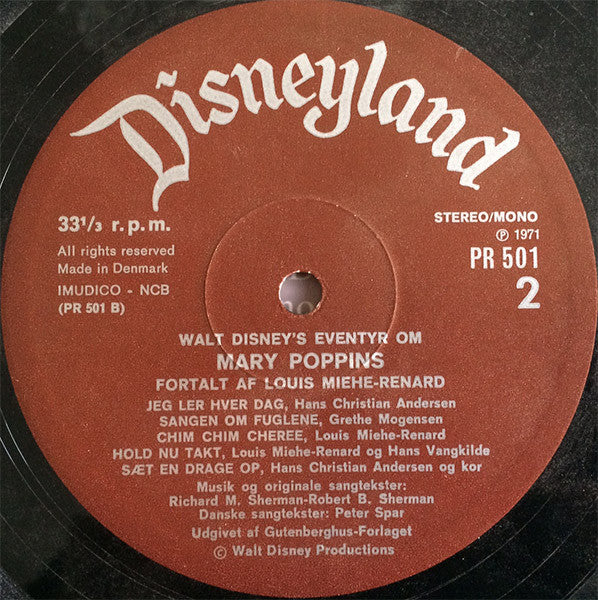 Various : Walt Disney's Mary Poppins (LP, Album, Mono)