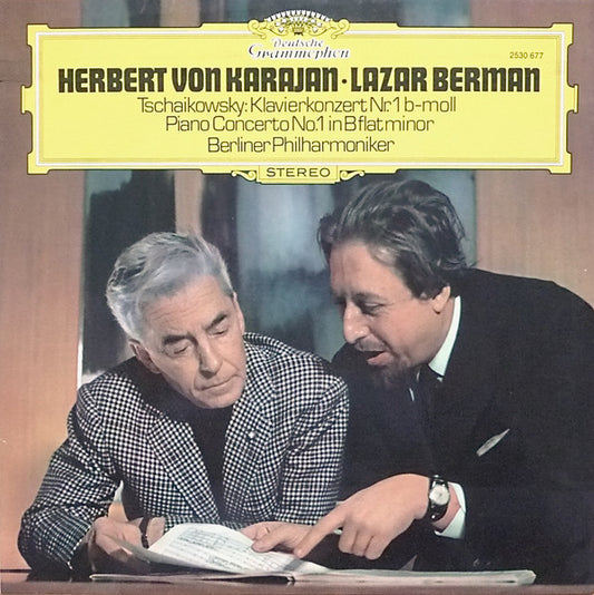 Herbert von Karajan ∙ Lazar Berman, Pyotr Ilyich Tchaikovsky, Berliner Philharmoniker : Klavierkonzert Nr. 1 B-moll = Piano Concerto No. 1 In B Flat Minor (LP, RE)