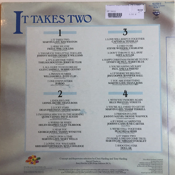 Various : It Takes Two (28 Songs Of Love For Two) (2xLP, Album, Comp, RE, Gat)