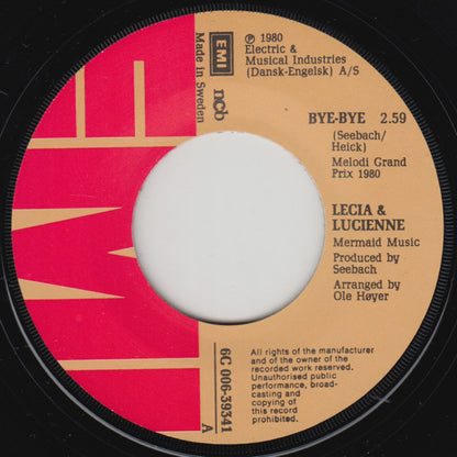 Lecia & Lucienne : Bye-Bye (7", Single)